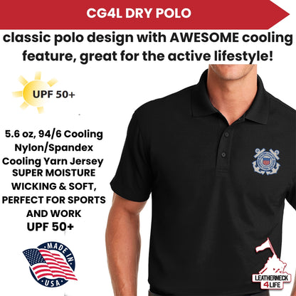 U.S. Coast Guard Insignia Long Sleeve  Performance Polo